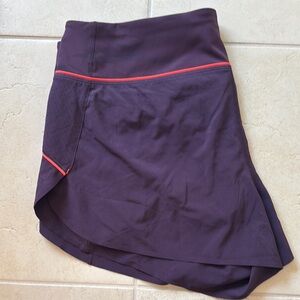 Athleta Purple and Red Athletic Shorts with Wide Waistband